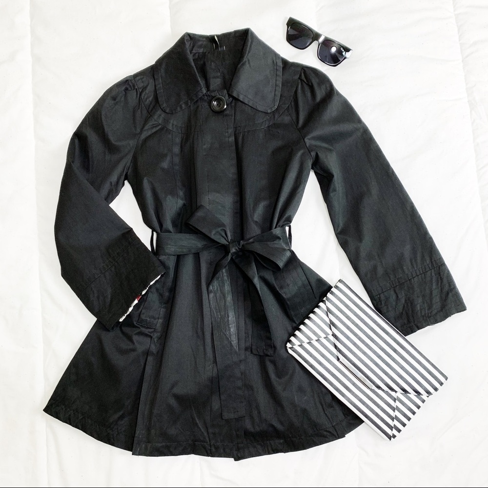 Ambition Black Trench Coat, Fully Lined Jacket